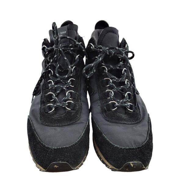 rag & bone Retro Hiker Womens 39.5 9.5 Black High Top Sneakers Lace Up Designer - Picture 3 of 11
